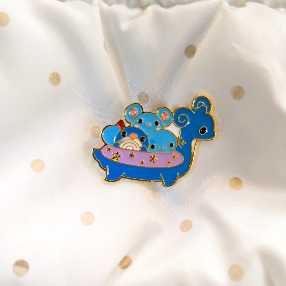 Cute Anime Blue Ocean Cute Elf Laplacian Enamel Pin